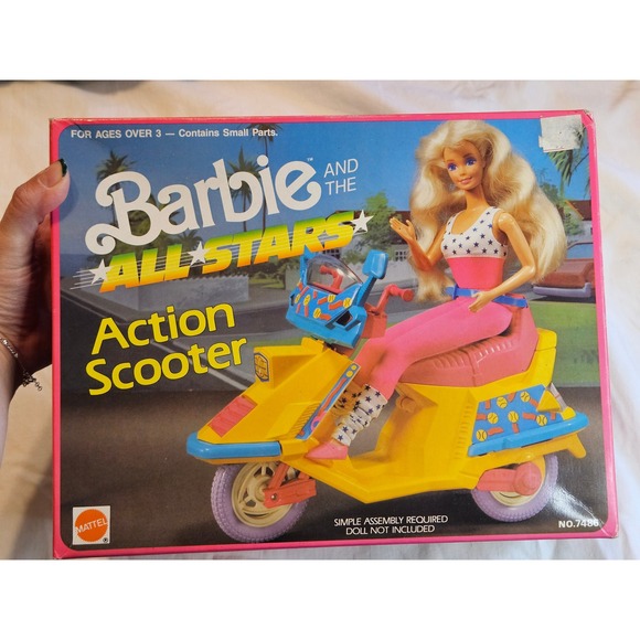 Mattel Other - Barbie and the All Stars Action Scooter 1989 Mattel Vintage Doll Toy